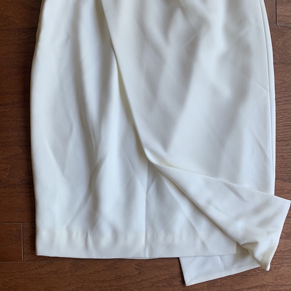 House of CB London Uma Mini Dress White Strapless Asymmetrical Dress Size Medium - Picture 4 of 15